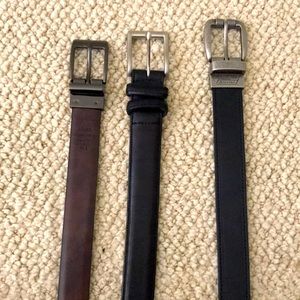 100% authentic leather belt pair